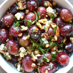Grape Salad with Blue Cheese, Walnuts, and Basil