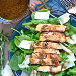 Spinach Salad With Chicken and Rosemary Balsamic Vinaigrette