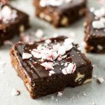 Peppermint Brownies with Chocolate Ganache