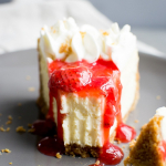 Cheesecake with Strawberry Sauce