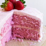 Strawberry Cake {From Scratch}