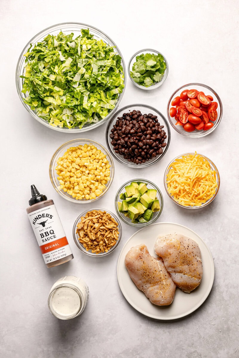 Barbecue Ranch Chicken Salad Ingredients