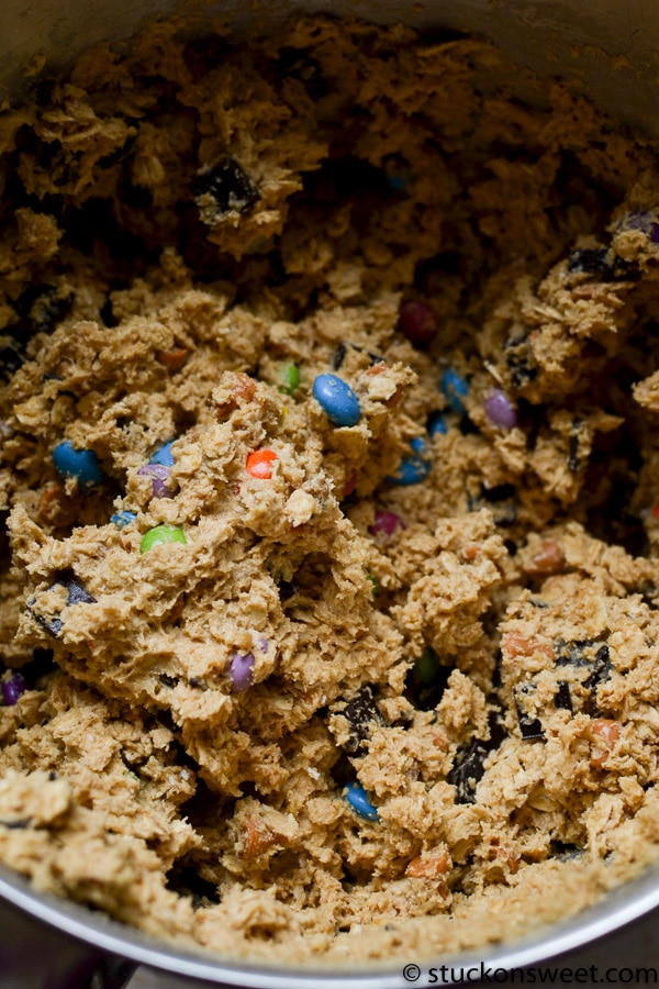 Butter cookie dough with colorful sprinkles in mixing bowl, close-up, homemade cookie dough for baking, fresh and ready to bake, sweet confectionery, nostalgic treats, Stuck On Sweet.