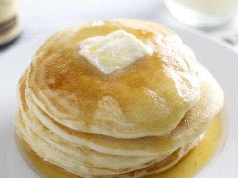 homemade vanilla pancakes