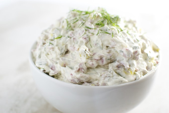 Rich creamy potato salad with mayonnaise and herbs, perfect for summer barbecues and gatherings. Classic side dish with tender potatoes and flavorful ingredients.