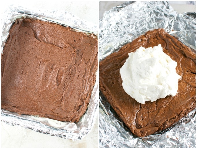 Chocolate fudge sheet cake with frosting cream on top, prepared for decorating or serving, ideal for sweet dessert recipes from Stuck On Sweet.