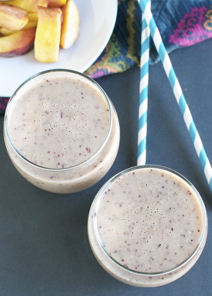 Peach Pie Smoothie | www.stuckonsweet.com