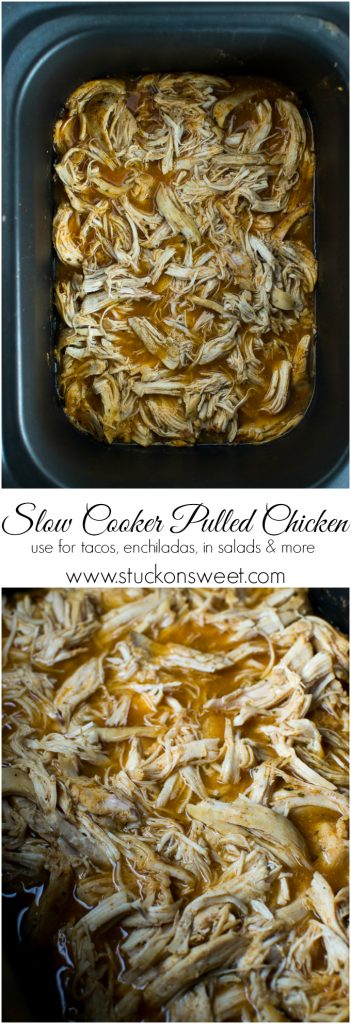 Slow Cooker Pulled Chicken | www.stuckonsweet.com