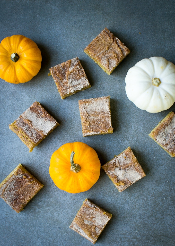 Pumpkin Snickerdoodle Blondies
