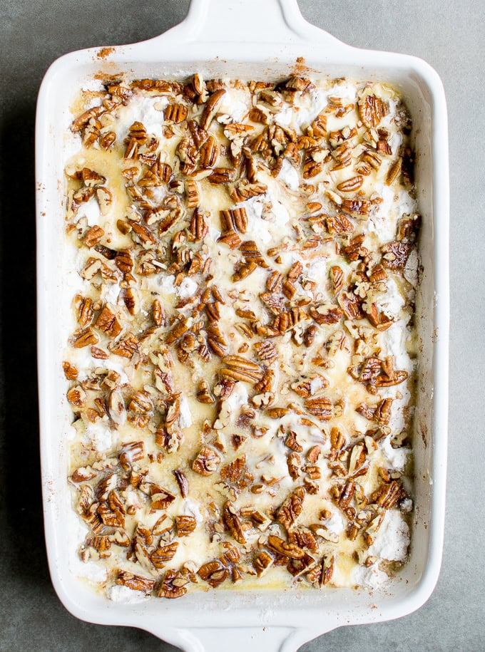 Creamy sweet potato casserole with toasted pecans topped with marshmallows, baked to golden perfection for a delicious holiday dessert or side dish.