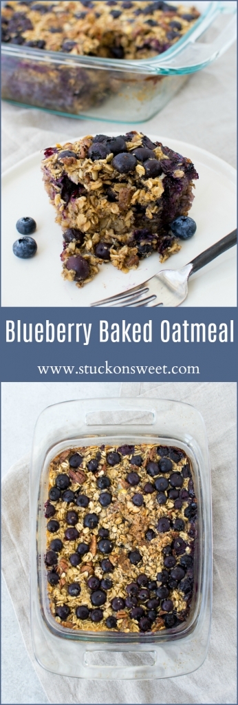Healthy Breakfast Recipe! Blueberry Baked Oatmeal!