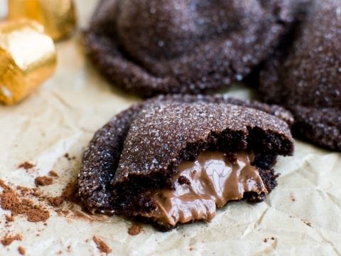 Rich chocolate lava cookies with gooey melted centers, perfect for indulgent dessert lovers.