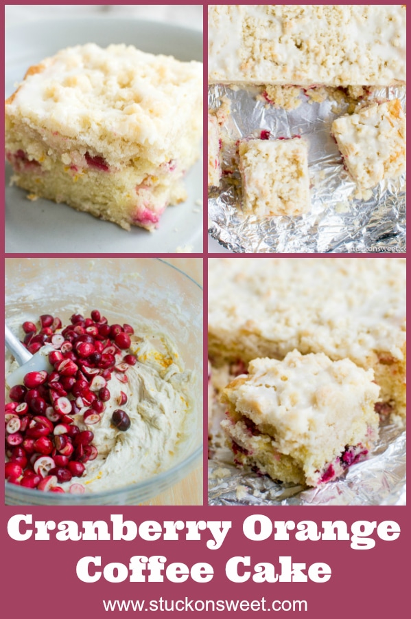 Buttermilk crumb cake with cranberries and orange zest for homemade coffee cake recipe.