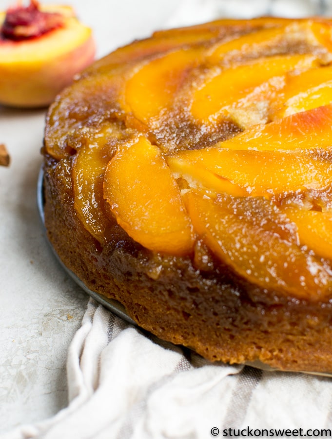 Buttermilk Peach Cake with Fresh Peaches and a Delicious Moist Texture. Perfect for summer desserts or special occasions, this peach cake is packed with fruity flavor and topped with tender caramelized peaches.