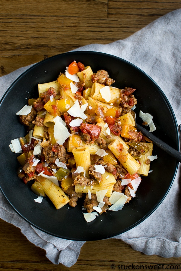 Sausage and Peppers Pasta