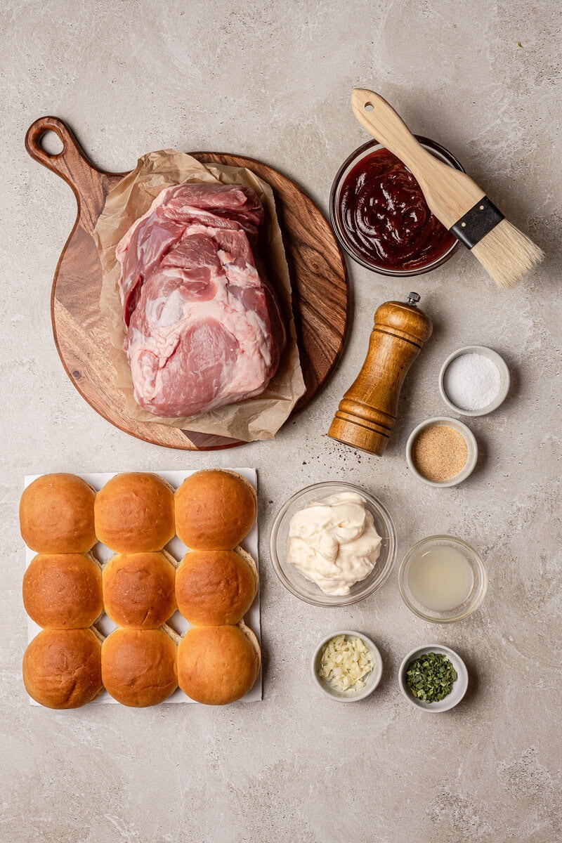 pork slider and garlic aioli ingredients