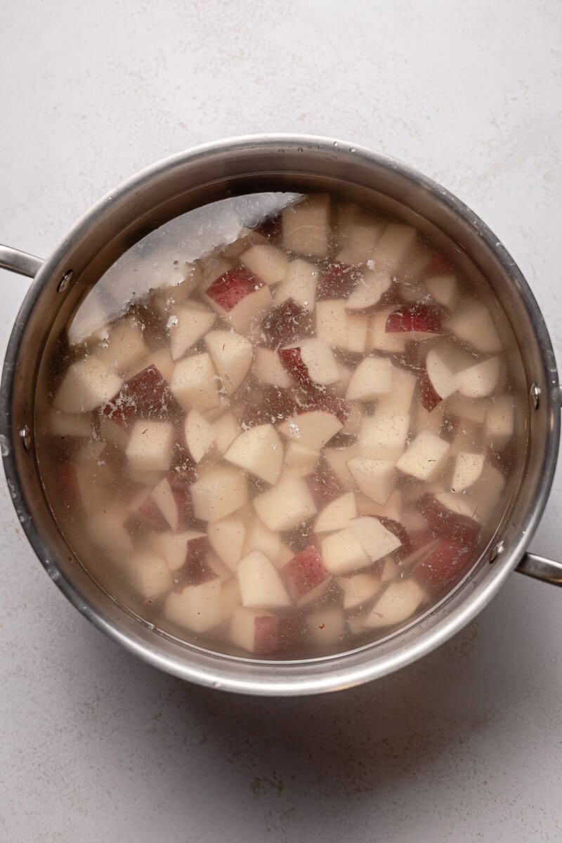 boiled potatoes for potato salad
