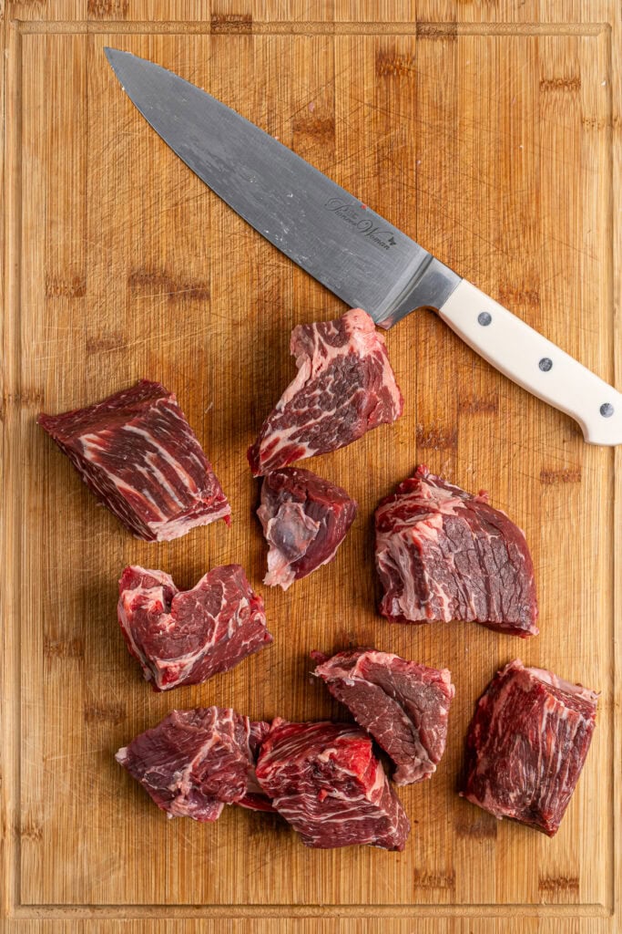 chuck roast cut into chunks for tacos