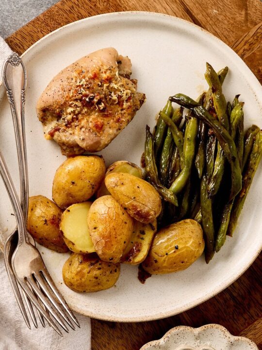 chicken green beans potatoes ranch dressing Quick Sheet Pan Thighs with & 8/8/2025